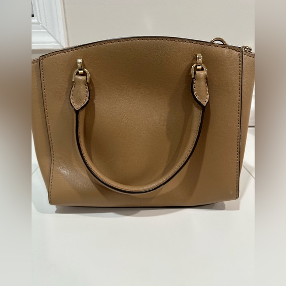 Michael Kors Tan Ellis satchel with crossbody chain - Picture 2 of 9